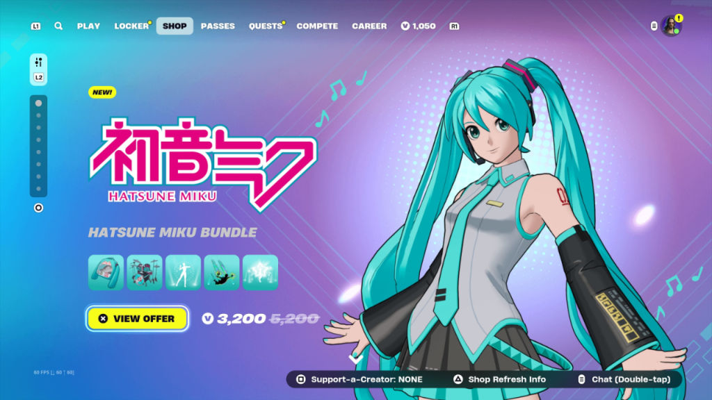 Hatsune Miku Fortnite Pozycje