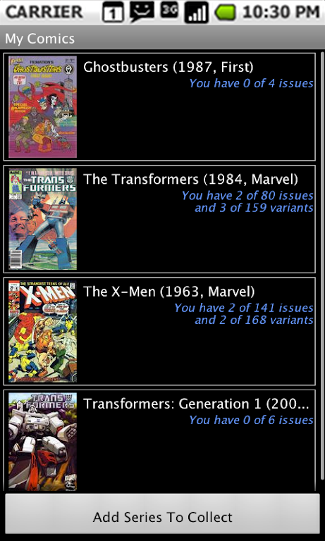 Comic Checklist Lite スクリーンショット 0
