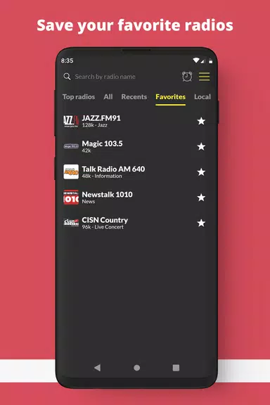 Radio Canada: Online FM Radio 螢幕截圖 1