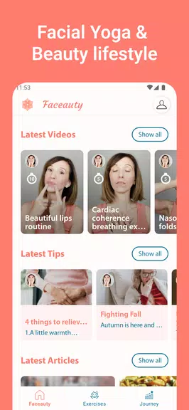 Face Yoga Exercise - Faceauty 螢幕截圖 0