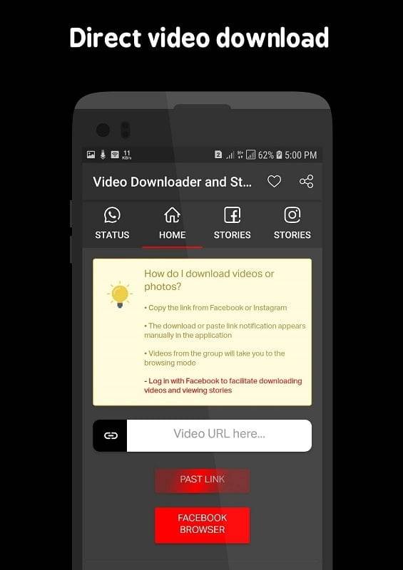 Video Downloader and Stories Captura de pantalla 1