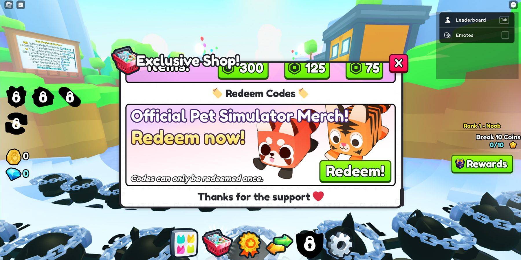 Pet Simulator 99 Merchandise Code Redemption