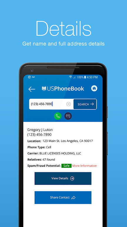 USPhoneBook 螢幕截圖 3