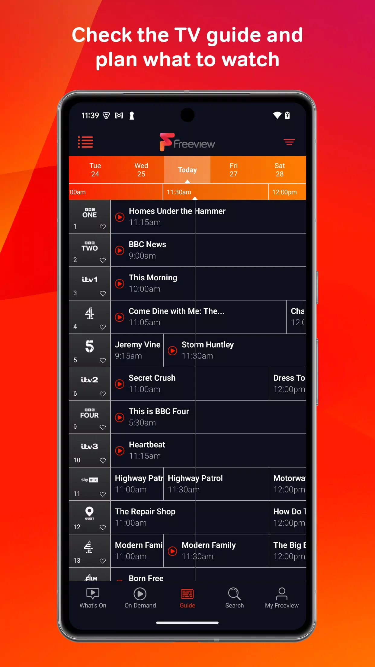 Freeview ภาพหน้าจอ 2