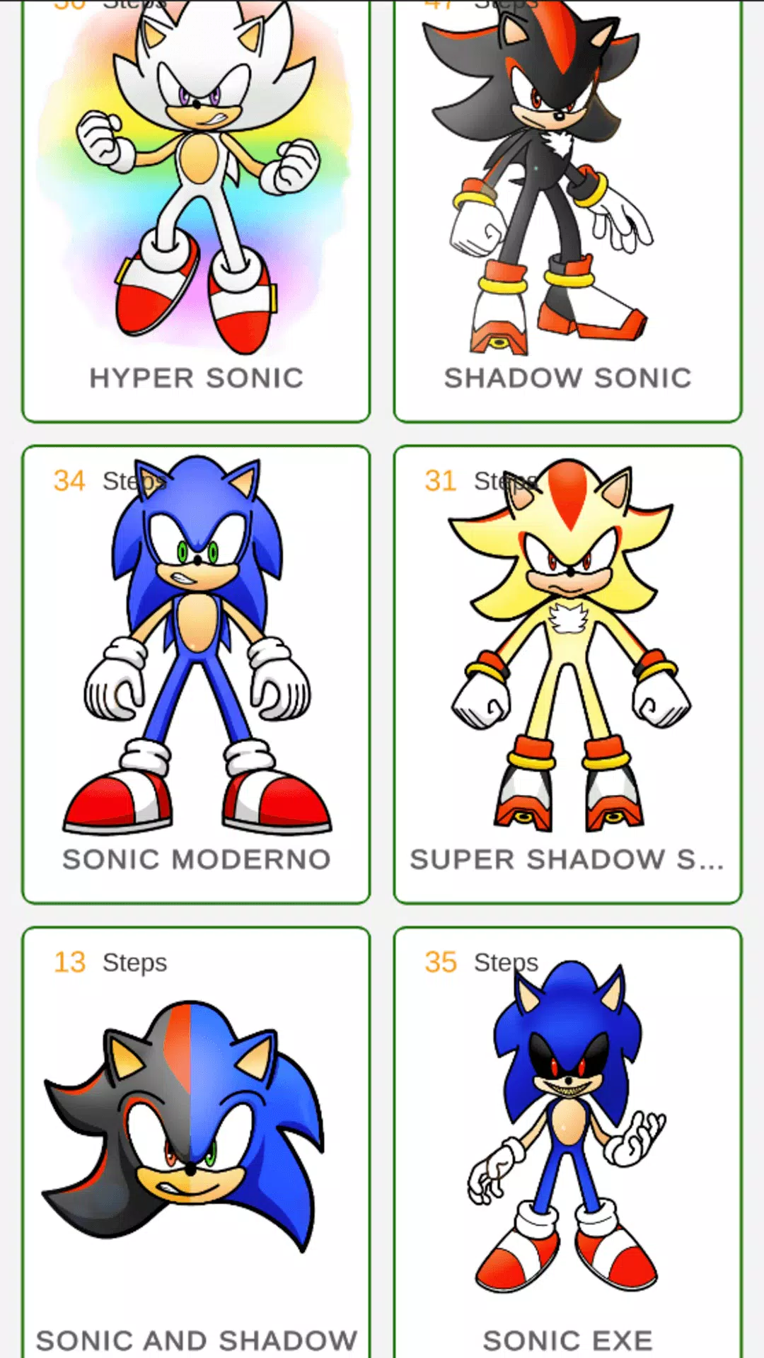 How to draw sonik characters Capture d'écran 1