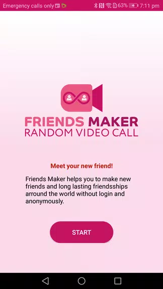 Friends Maker - Random Video Call ဖန်သားပြင်ဓာတ်ပုံ 0