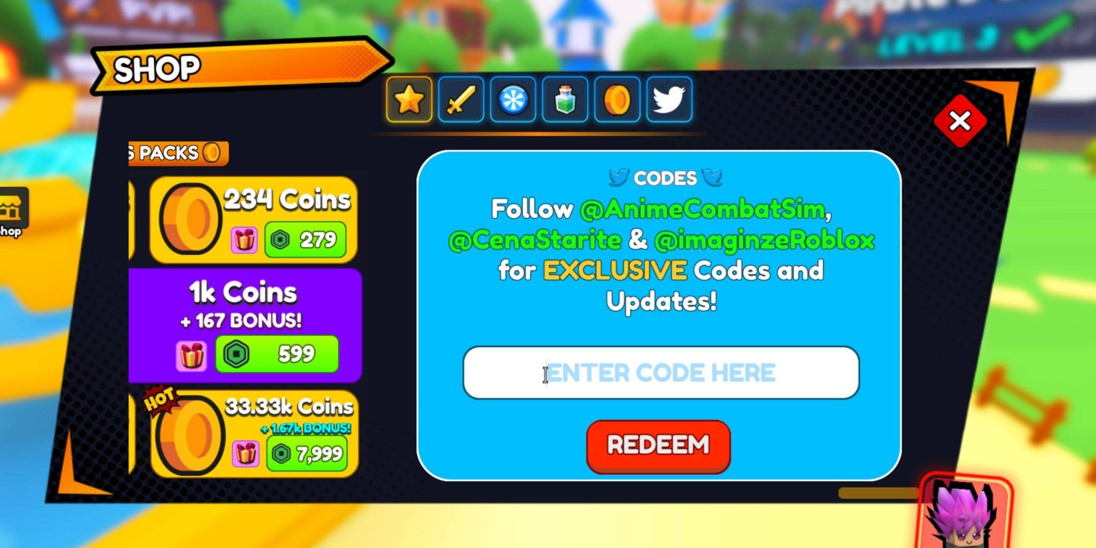 Image: Redeeming Codes