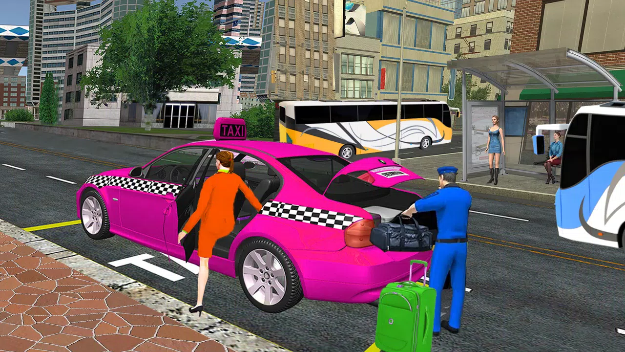 City Taxi Games-Taxi Car Games ဖန်သားပြင်ဓာတ်ပုံ 3