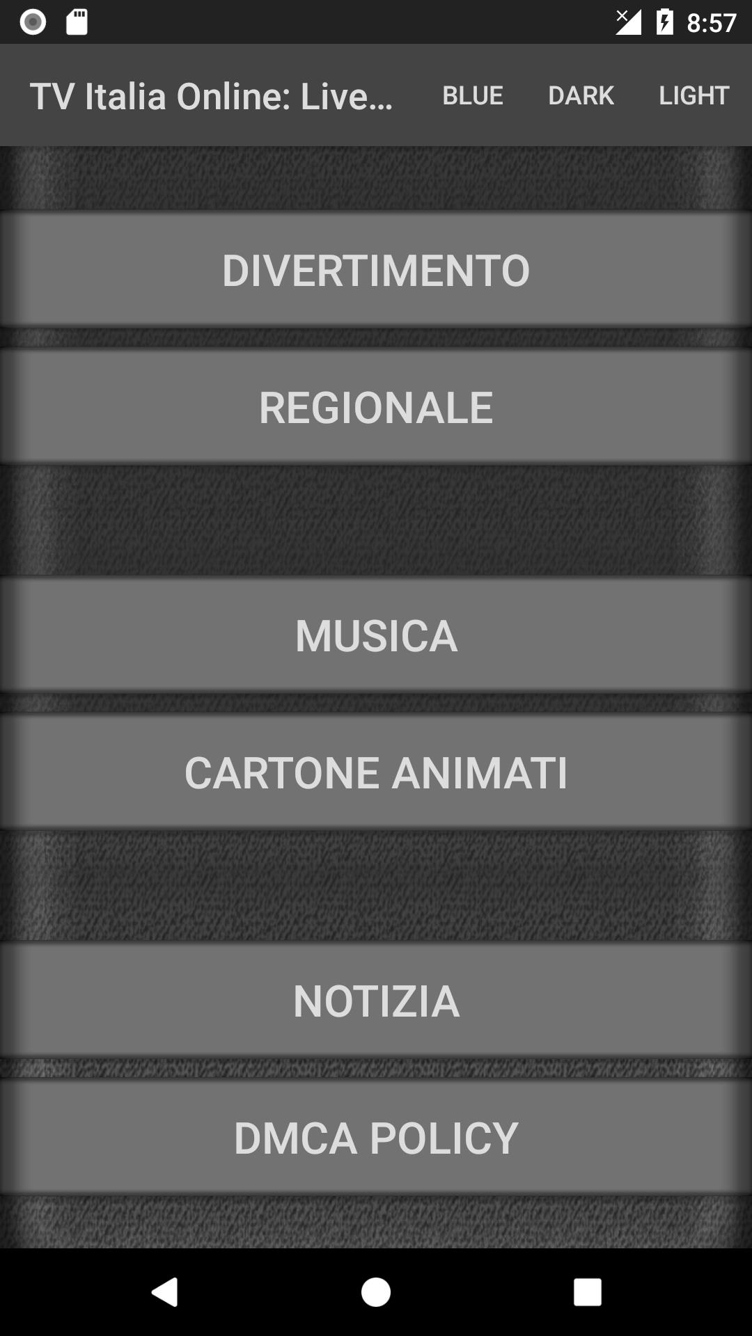 TV Italia Online Screenshot 1