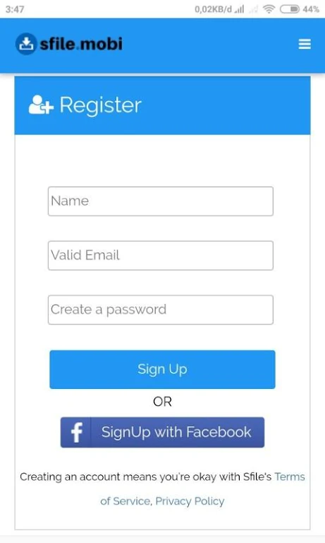 Sfile Mobi - Monetizing Your File Zrzut ekranu 0