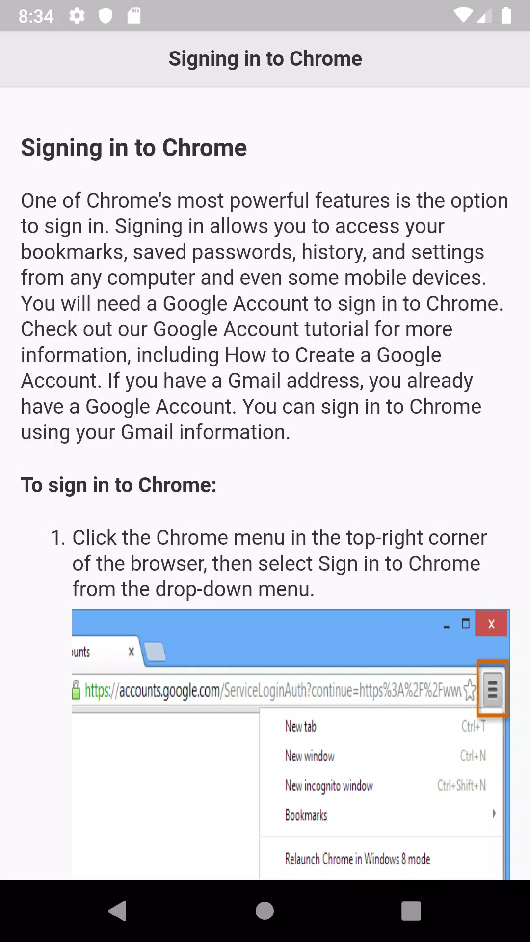 Tutorials for Web Browser 螢幕截圖 2