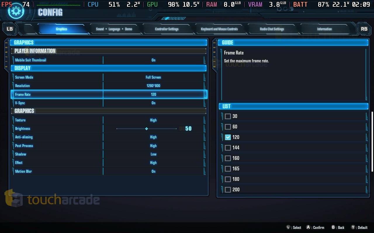 Gundam Breaker 4 PC Settings