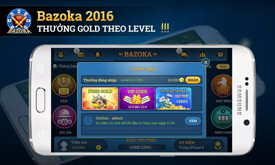 Bazoka - game bai online 2016 Captura de pantalla 1