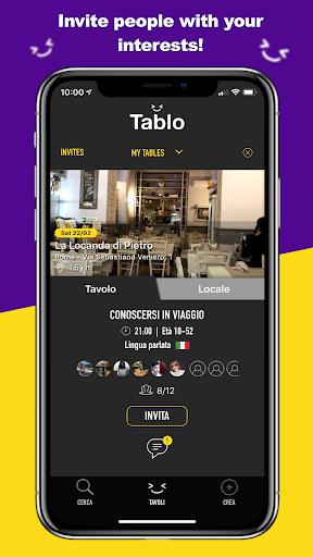 Schermata Tablo - Social eating 1