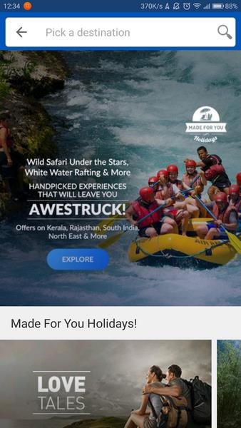 MakeMyTrip ภาพหน้าจอ 1