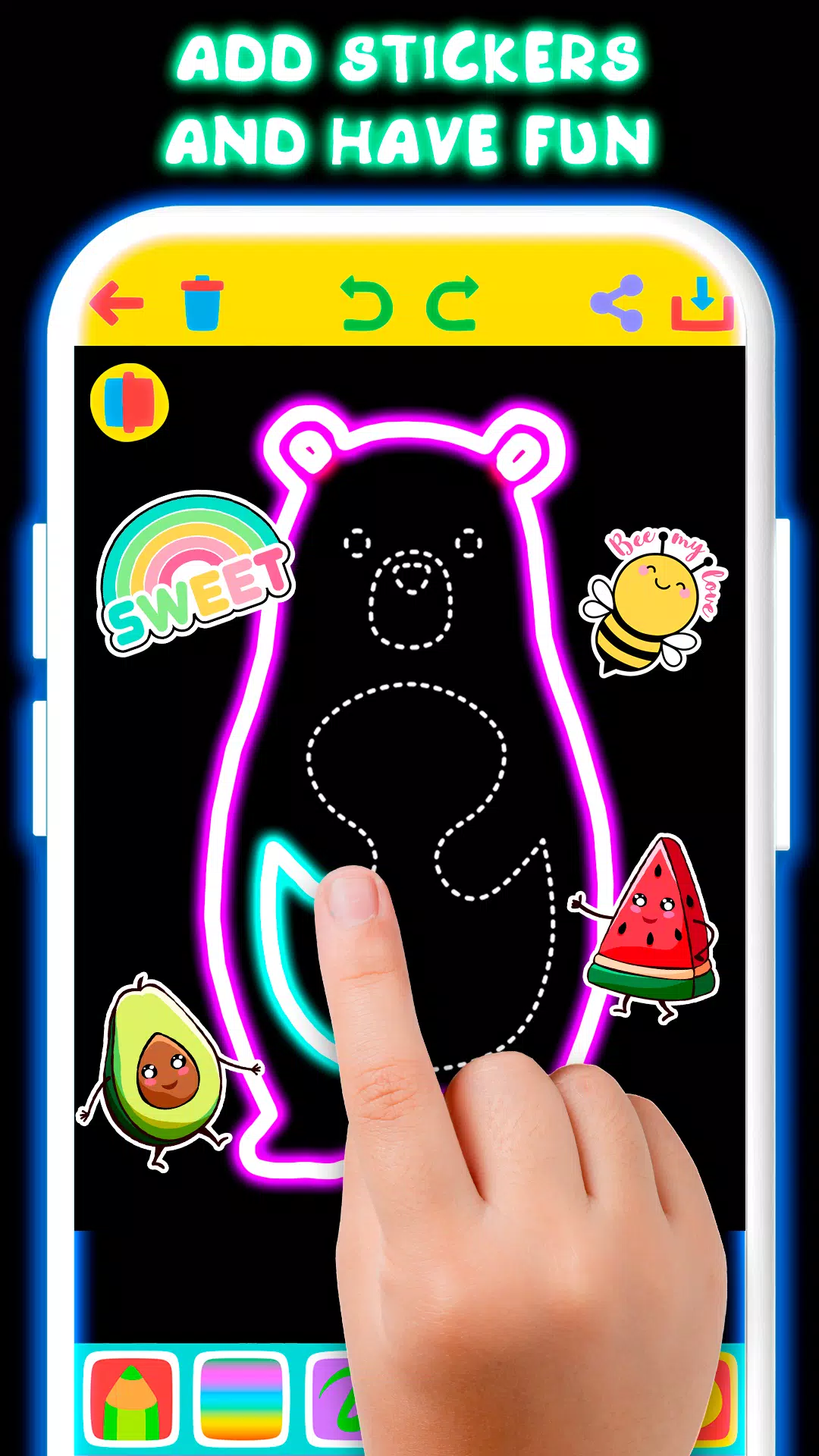 Drawing For Kids - Glow Draw Ảnh chụp màn hình 3