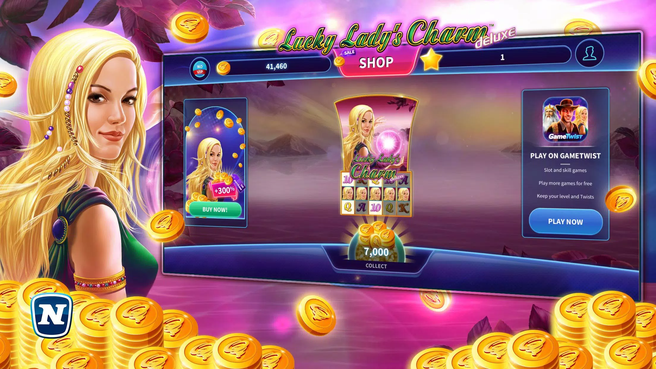 Lucky Lady's Charm Deluxe Slot ภาพหน้าจอ 1