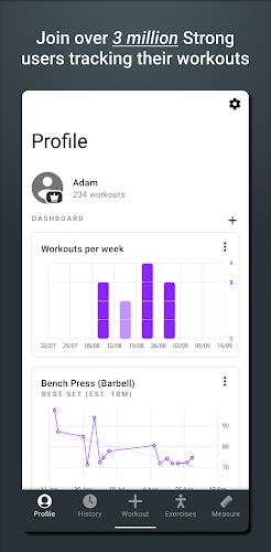 Strong Workout Tracker Gym Log Скриншот 0