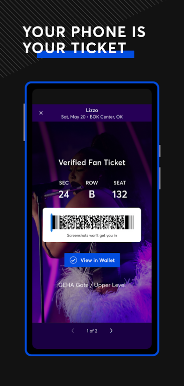 Ticketmaster ภาพหน้าจอ 0