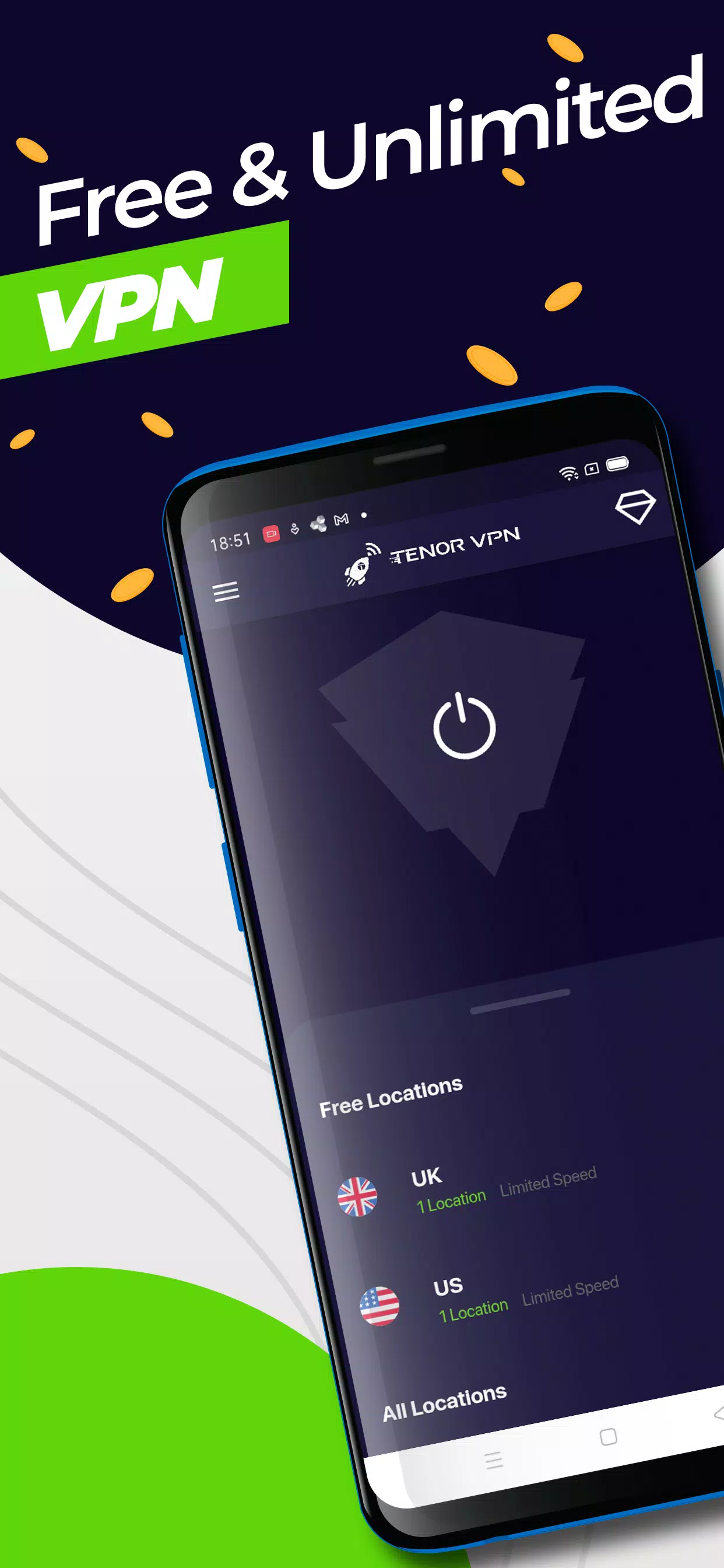 Tenor VPN - Free and Fast Turbo VPN Proxy Server স্ক্রিনশট 0