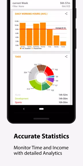 Timesheet - Time Tracker स्क्रीनशॉट 2