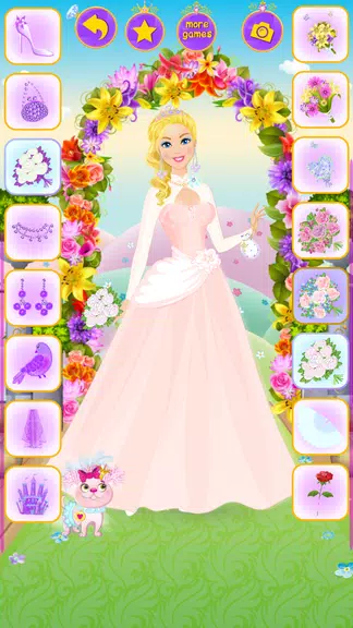 Princess Wedding Dress Up Game Tangkapan skrin 1