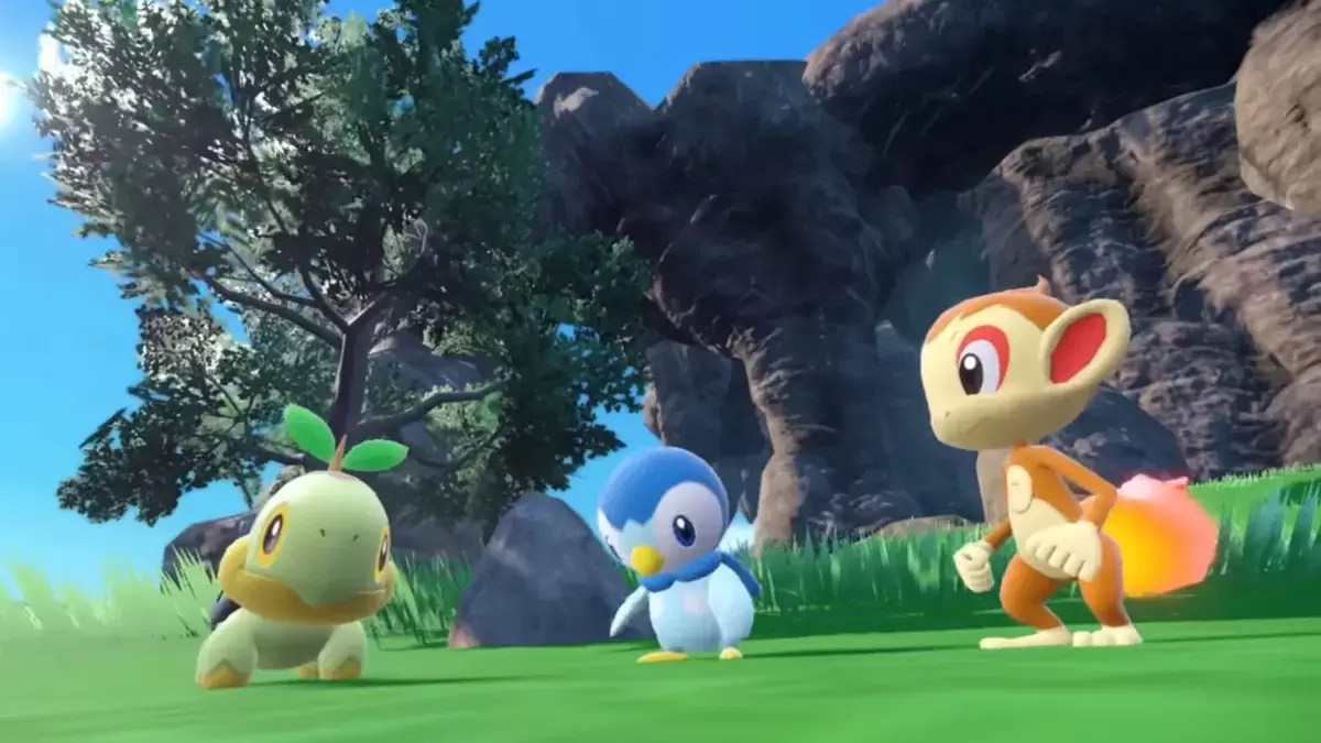 Gen 4 Starters Turtwig, Piplup และ Chimchar ในPokémon Scarlet & Violet