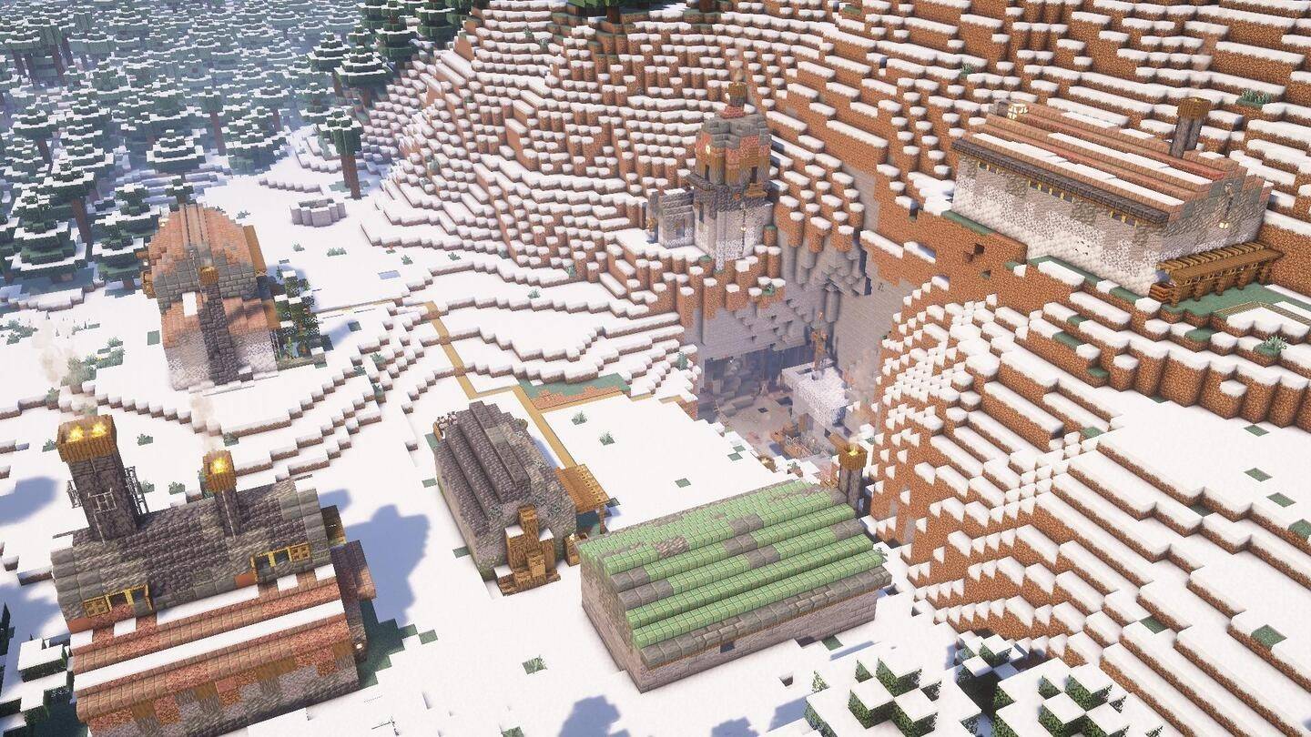 Semilla de bioma de nieve de Minecraft