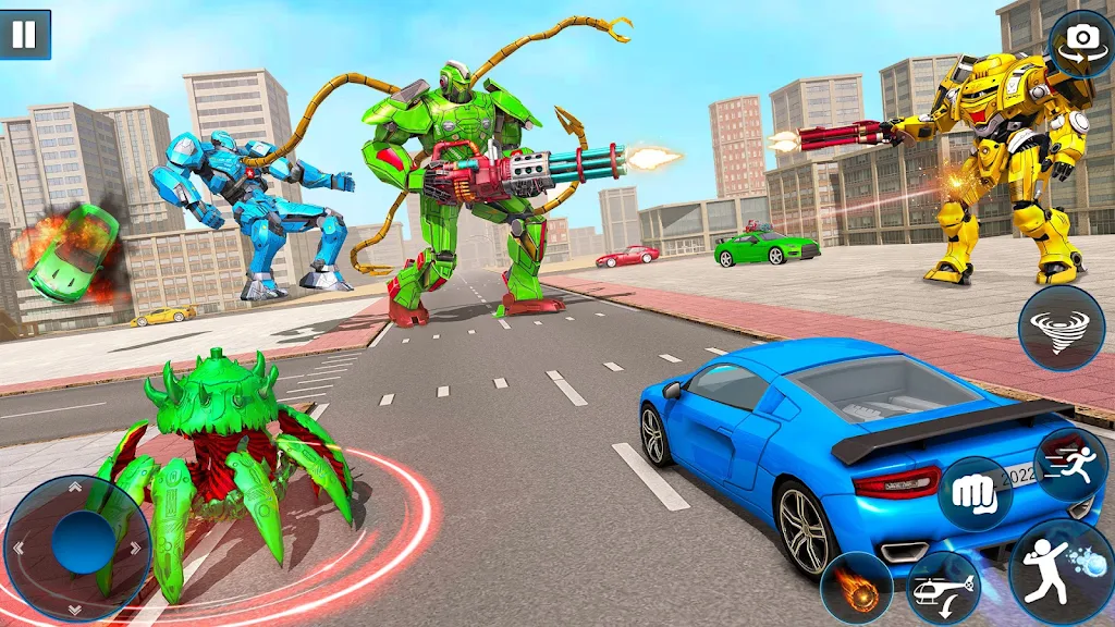 Octopus Robot Car Robot Game 스크린샷 2