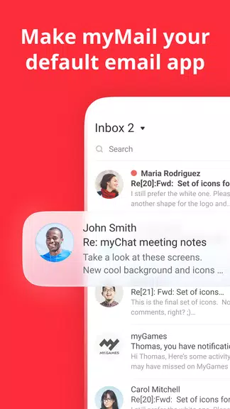 Schermata myMail: for Outlook & Yahoo 0
