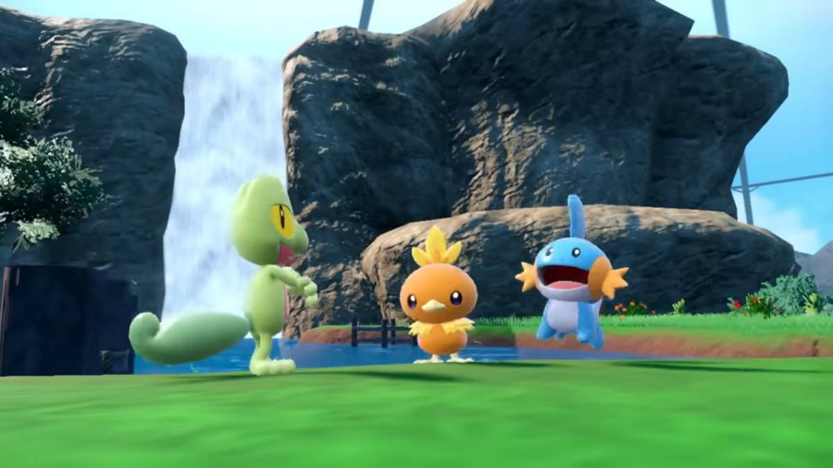 Gen 3 Starters Treecko, Torchic y Mudkip en Pokémon Scarlet & Violet