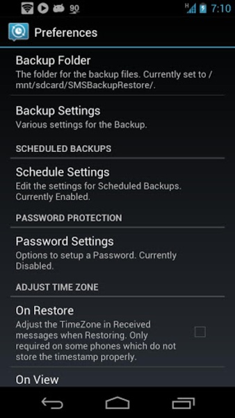 SMS Backup & Restore Screenshot 1