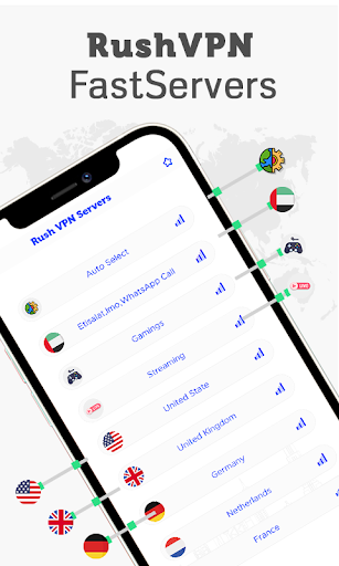 Rush VPN - Secure and Fast VPN 스크린샷 1