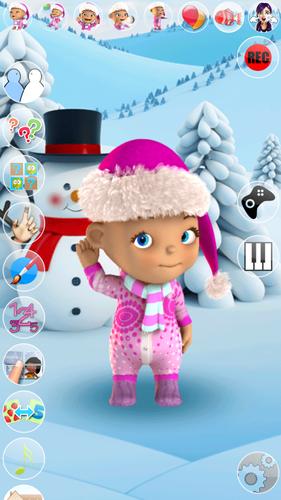 Talking Baby Babsy Winter Fun स्क्रीनशॉट 0