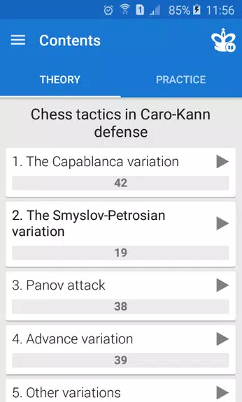 Schermata Chess Tactics in Caro-Kann 1