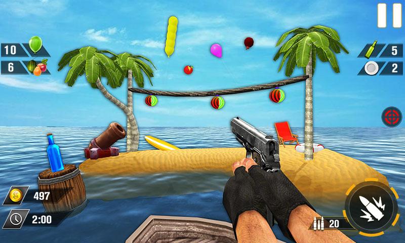 Bottle Gun Shooter Game Mod Скриншот 3