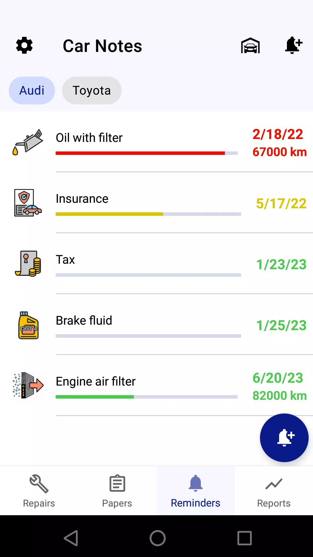 Car service tracker Screenshot 2