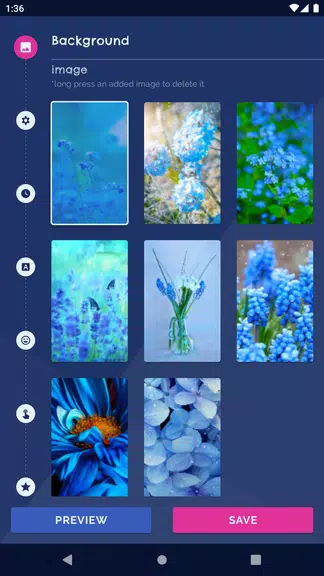 Blue Flowers Live Wallpaper ဖန်သားပြင်ဓာတ်ပုံ 0