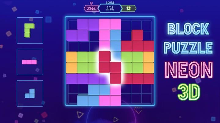 Block Neon 3D : Disco Puzzle Screenshot 0