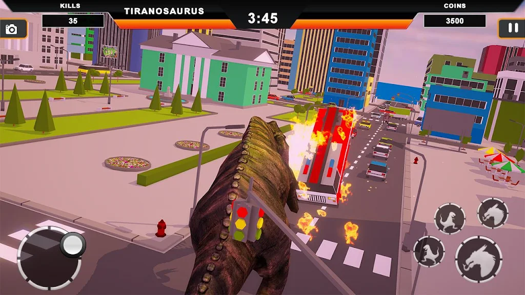 Dinosaur Rampage: Dino City Rampage Simulator Schermafbeelding 3
