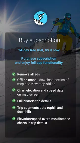 SkiPal - Accurate Ski Tracks ဖန်သားပြင်ဓာတ်ပုံ 1