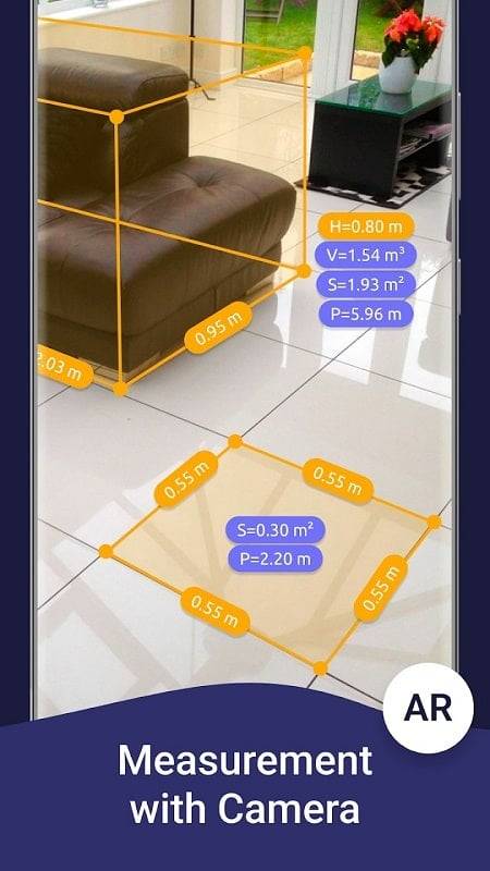 AR Ruler App ဖန်သားပြင်ဓာတ်ပုံ 3