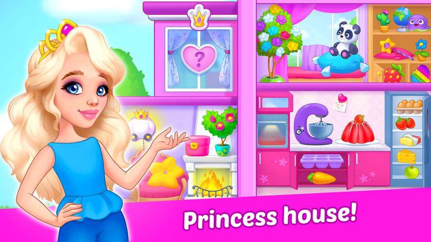 Princess girl paper House game Скриншот 0