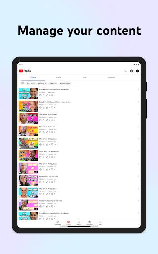 YouTube Studio 螢幕截圖 0