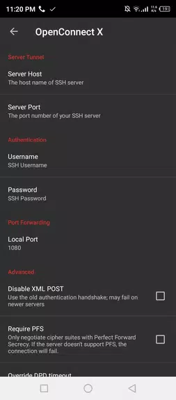 OpenConnect X for Android Capture d'écran 1