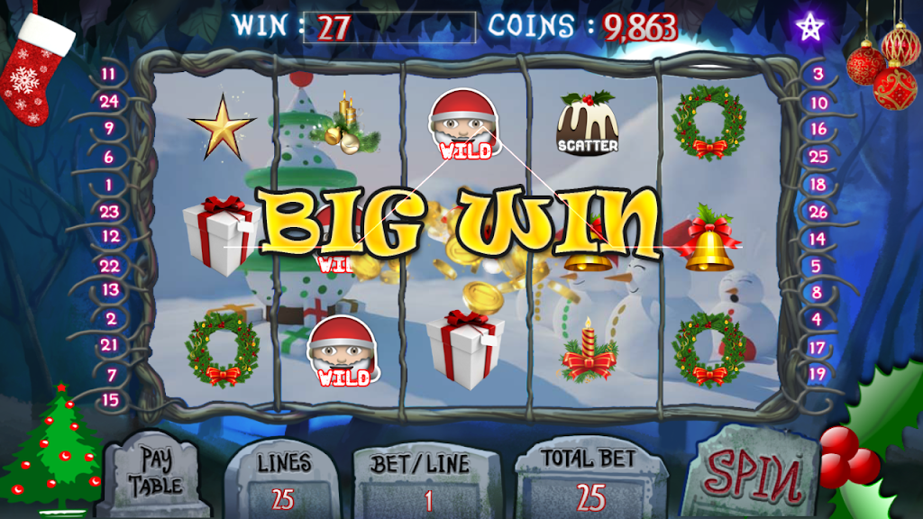 Christmas Jackpot : Real Casino Slot Master 777 螢幕截圖 3