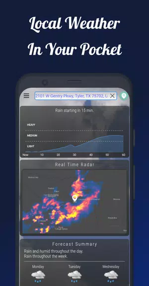 Dark Sky Tech Weather App 螢幕截圖 0