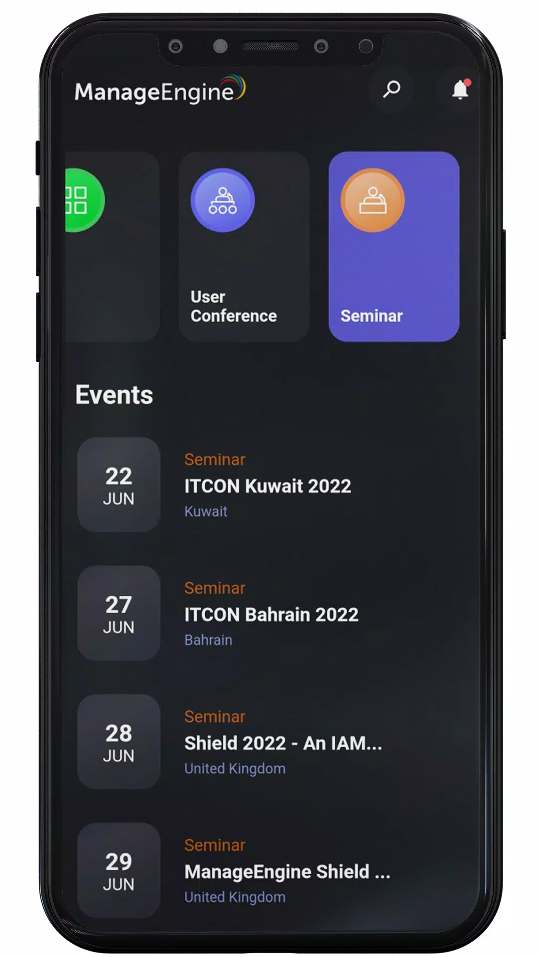 ManageEngine Events Tangkapan skrin 2