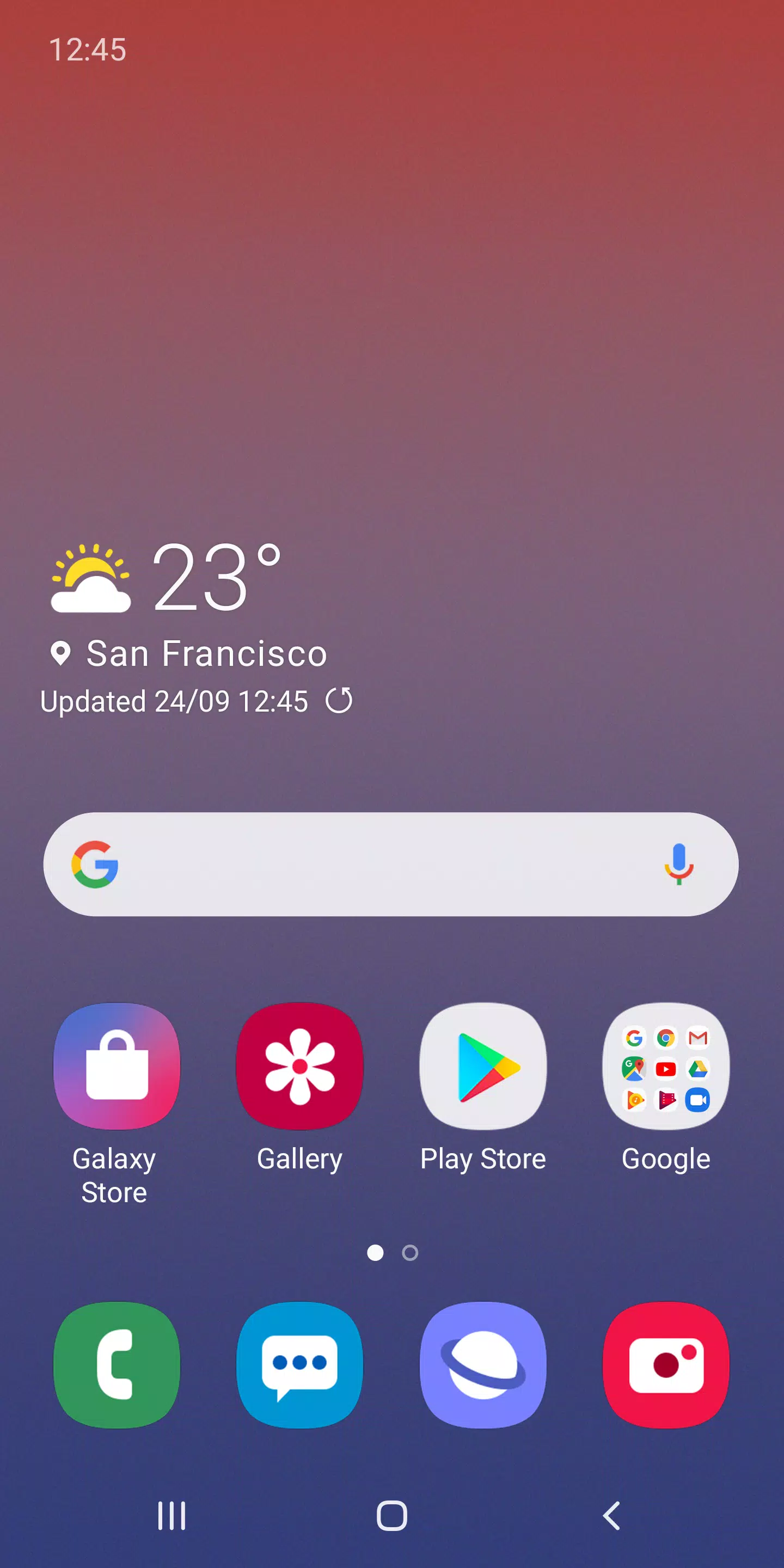 Samsung One UI Home Ekran Görüntüsü 0