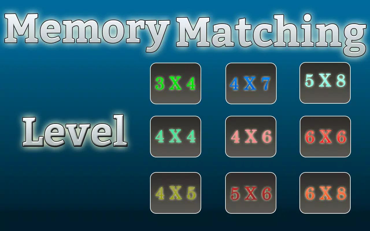 Memory Matching Game ဖန်သားပြင်ဓာတ်ပုံ 0